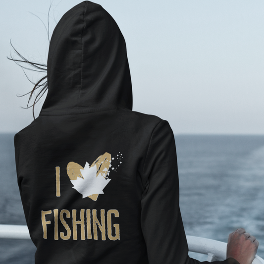 "I Love Canada's Fishing" Unisex Heavy Blend Zip Hoodie
